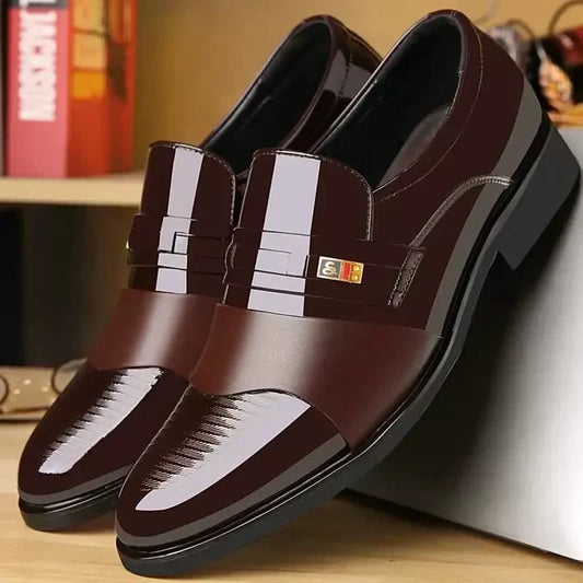👞 50% RABATT! 🔥 Herrenschuhe aus Leder mit spitzer Zehe – Bequem, rutschfest & elegant – Ideal für Büro, Hochzeit & formelle Anlässe ✨
