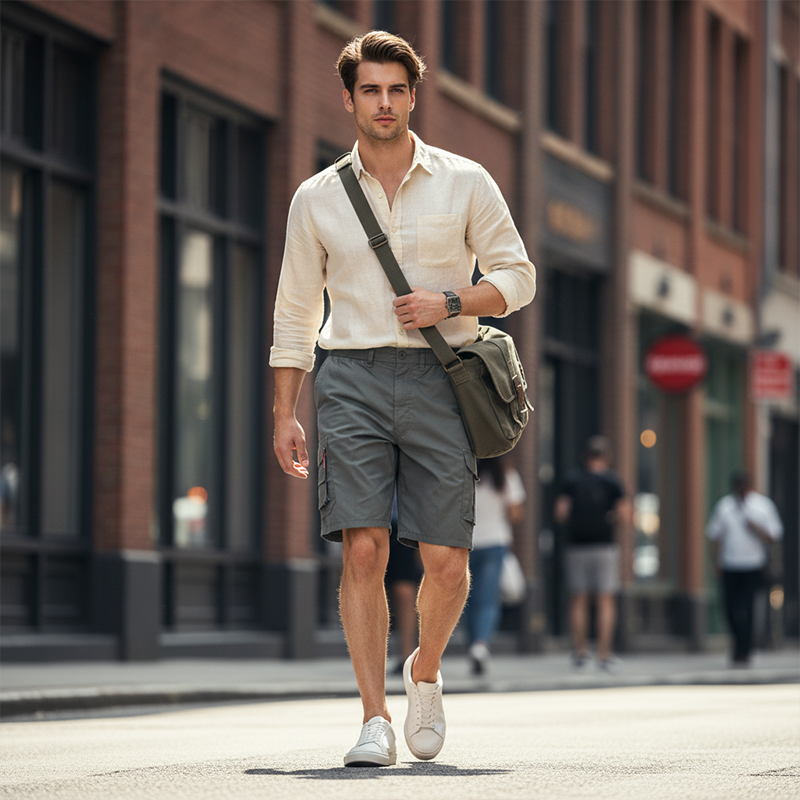 📢📢50% RABATT !!⏰Lässige Cargo-Shorts für Herren mit elastischem Bund