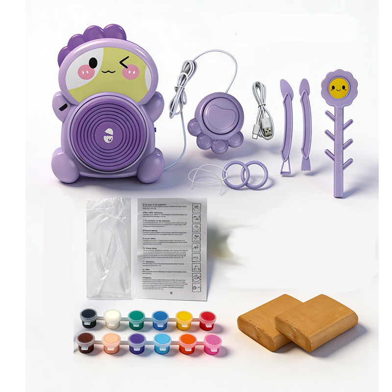 🖌️🏺⚡ Kinder Elektrische Töpferscheibe, komplettes DIY Ton-Bastelset für kreative Kinder ab 6 Jahren
