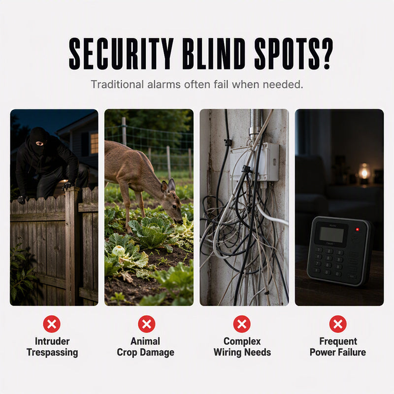 🏠 50 % Rabatt – Solar-PIR-Alarm mit Licht & Sirene – wasserdicht, fernbedienbar & vielseitig – für Garten, Hof & Tierabwehr 🚨