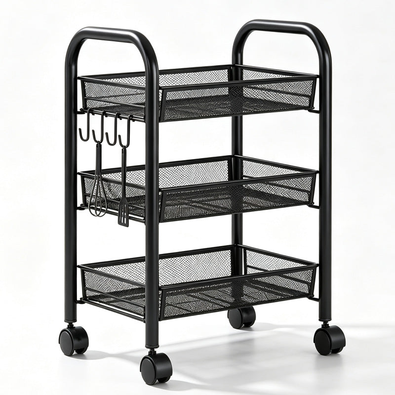 🛒 50% RABATT! 🏠 Rollbarer Mehrzweck-Aufbewahrungswagen – 3/4 Ebenen, Metallgitter & mobil – Platzsparend & vielseitig für Küche, Bad & Büro ✨