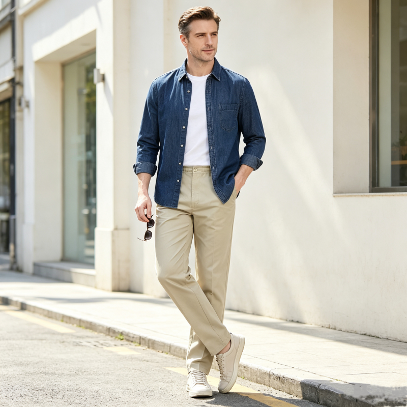 👔👖 Top-bewertete Herren-Slim-Hose mit Taschen – bequem und knitterfrei