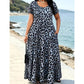 40% RABATT!👗Damen Leopardenmuster Maxi-Kleid mit Taschen Lässiges Kurzarm Langes Kleid