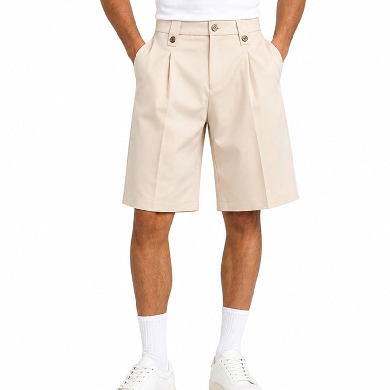 ⌛Zeitlich begrenztes Angebot – Lässige Herren-Shorts mit weitem Bein im Anzugstil