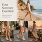 👡 -50% ! 🌴 Damen Keilabsatz-Sandalen Geflochten Knöchelriemen Offene Zehen – PU – Stabile Plateform & Beinverlängerung für Boho Sommer-Look ☀️