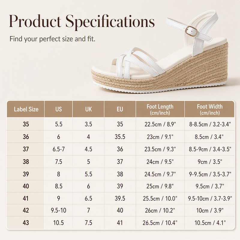 👡 -50% ! 🌴 Damen Keilabsatz-Sandalen Geflochten Knöchelriemen Offene Zehen – PU – Stabile Plateform & Beinverlängerung für Boho Sommer-Look ☀️
