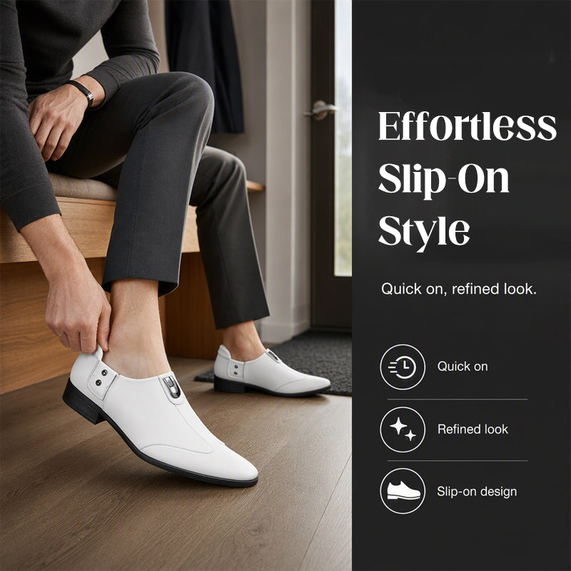 👞50% RABATT! 🔥 Herren Slip‑On Slipper mit spitzer Zehenpartie
