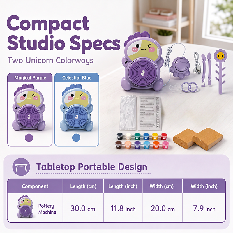 ⏳Zeitlich begrenztes Angebot⏳ 🏺 Kinder Elektrische Töpferscheibe DIY Set – Einfache Bedienung, kreatives Erlebnis & sicher – Perfekt zum Modellieren und Gestalten mit Ton 👧