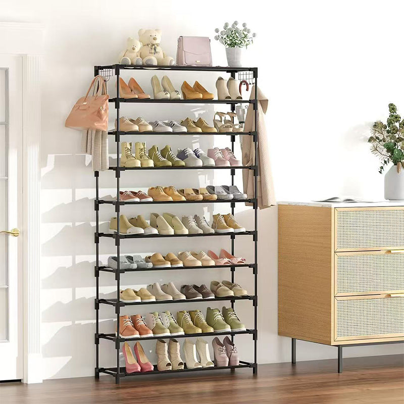 👟 50% RABATT! 🏠 Vertikaler 10-stöckiger Schuhständer – Platzsparend, große Kapazität & Seitenhaken – Ideal für Flur, Kleiderschrank & kleine Räume ✨