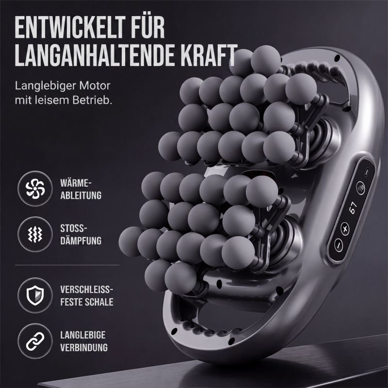 Faszien-Massagepistole mit mehreren Aufsätzen für die Tiefengewebsmassage