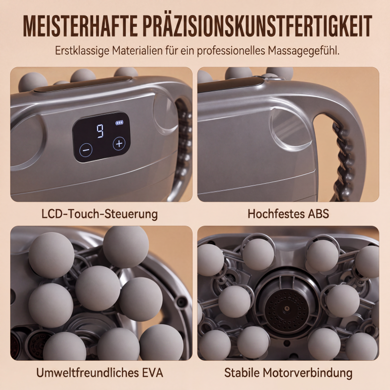 Faszien-Massagepistole mit mehreren Aufsätzen für die Tiefengewebsmassage