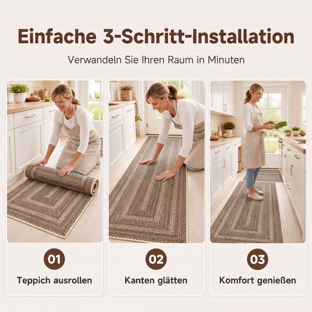 🏡🔥50% RABATT!☁️ Eleganter gewebter Läuferteppich, strapazierfähig & weich🌿