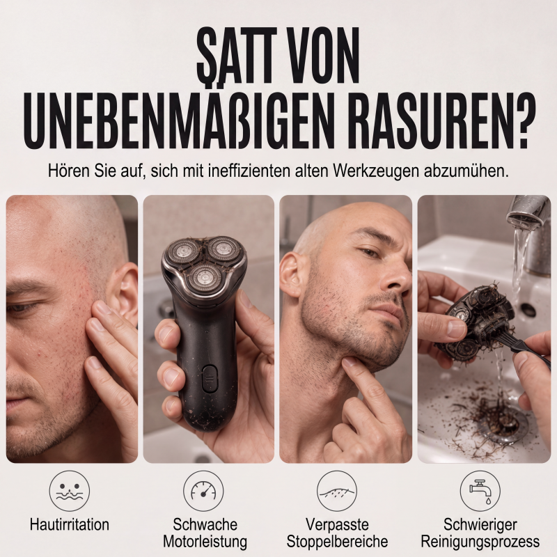 📢📢50% RABATT !!⏰2-in-1 intelligenter Elektrorasierer für Glatzen und Bartschneider mit Digitalanzeige
