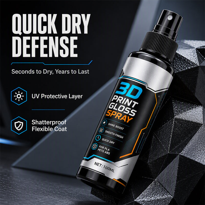 🖨️ ✨ 3D-Drucker Glanzspray – Schnelltrocknend, reduziert Schichtlinien & glänzend – Ideal für PLA, PETG & ABS – Perfekte Oberflächenveredelung 🎨