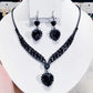 📿 50% RABATT!💎 Funkelndes Herz‑Halsketten‑ und Ohrringe‑Set, elegantes Schmuckset für Alltag & Feier 💖