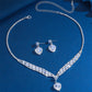 📿 50% RABATT!💎 Funkelndes Herz‑Halsketten‑ und Ohrringe‑Set, elegantes Schmuckset für Alltag & Feier 💖