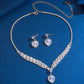 📿 50% RABATT!💎 Funkelndes Herz‑Halsketten‑ und Ohrringe‑Set, elegantes Schmuckset für Alltag & Feier 💖