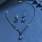 📿 50% RABATT!💎 Funkelndes Herz‑Halsketten‑ und Ohrringe‑Set, elegantes Schmuckset für Alltag & Feier 💖