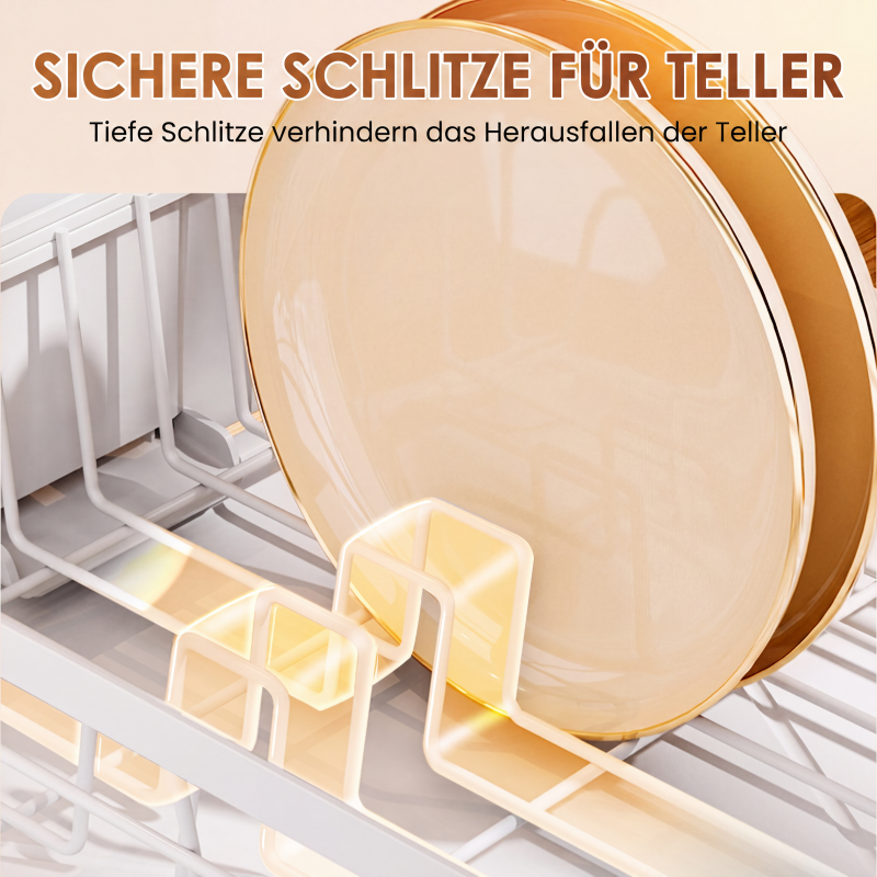 ✨50% Rabatt✨🔥Solange der Vorrat reicht 🎉Küchengeschirr-Abtropfgestell mit 360° drehbarem Ausguss