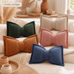 🎀 Chenille-Kissen Schleifenform | Weiches Dekokissen für Sofa & Bett – Flauschig & Gemütlich ✨