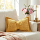 🎀 Chenille-Kissen Schleifenform | Weiches Dekokissen für Sofa & Bett – Flauschig & Gemütlich ✨