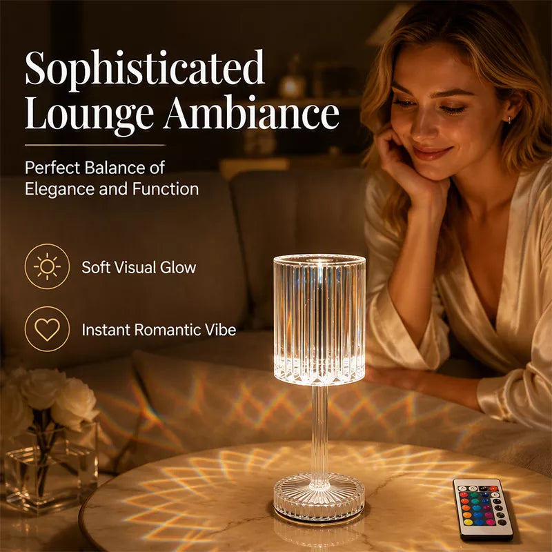 💡50 % RABATT⏰ Acryl‑Tischlampe in Kristallrosa, Touch‑Steuerung mit weichem Licht – elegante Dekoration für Schlaf‑ & Wohnzimmer✨