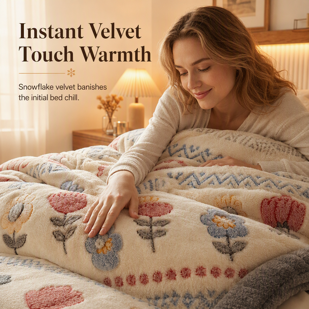 ✨【Limitiert – 50 % Rabatt】Verdickte beidseitige Lammfleece- und Milch-Samt-Winterdecke – Warme Bettdecke für Herbst und Winter💋