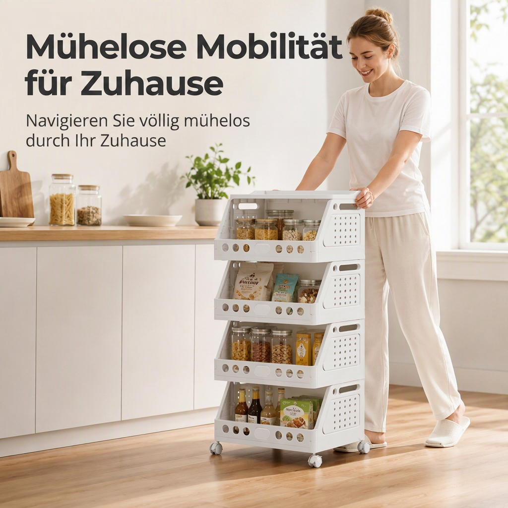 📢📢 JETZT 50 % RABATT!! ⏰Mehrstufiger faltbarer Aufbewahrungsorganizer mit Rollen