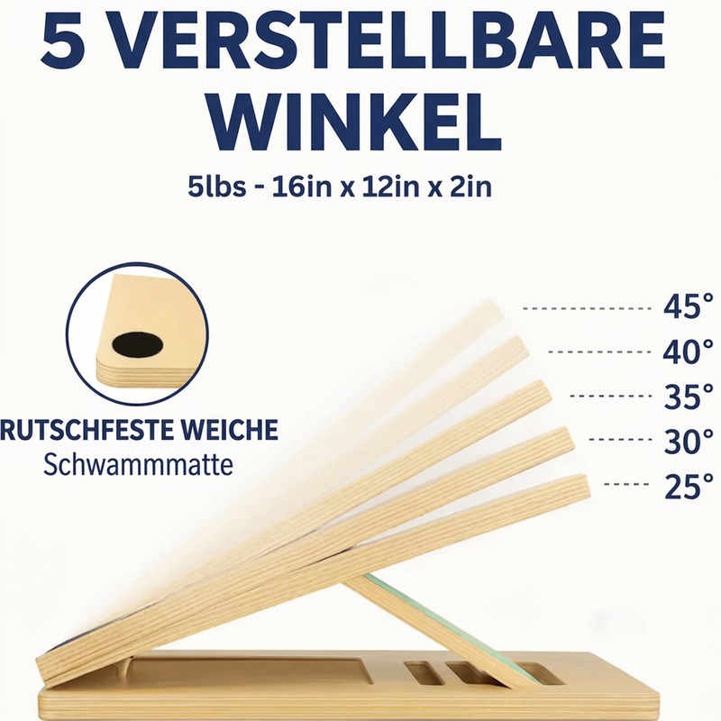 📢📢50% RABATT !!⏰Verstellbares schräges Holzbrett zum Dehnen der Waden
