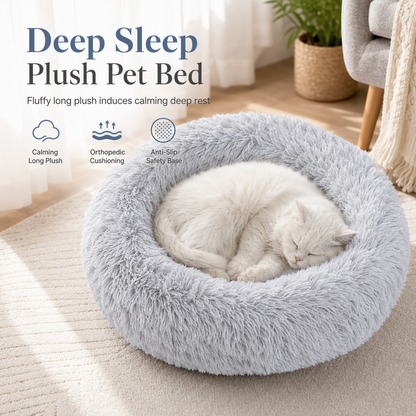 Round Cozy Plush Pet Nest