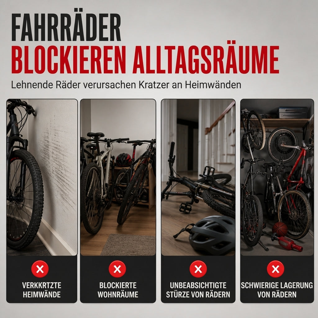 🚲 Klappbarer Fahrradständer mit Doppelstütze für Rennrad und MTB