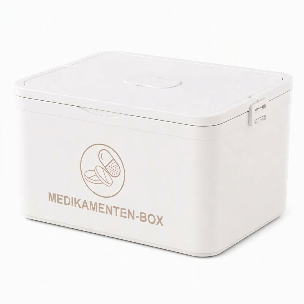 📢📢 JETZT 50 % RABATT!! ⏰💊 Große Medikamenten-Aufbewahrungsbox aus Kunststoff – Mehrlagig, unterteilt & tragbar für Haushalt & Notfall ✨