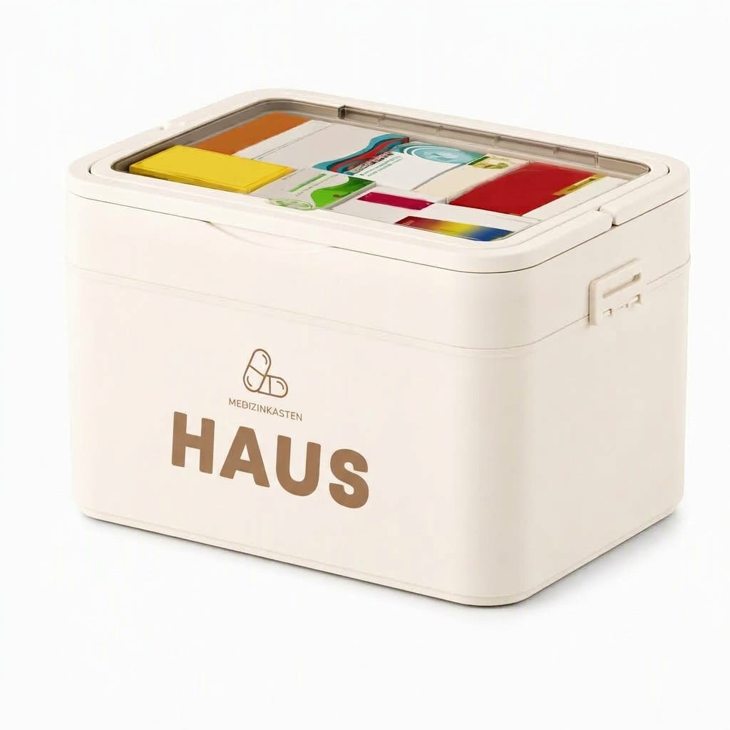 📢📢 JETZT 50 % RABATT!! ⏰💊 Große Medikamenten-Aufbewahrungsbox aus Kunststoff – Mehrlagig, unterteilt & tragbar für Haushalt & Notfall ✨