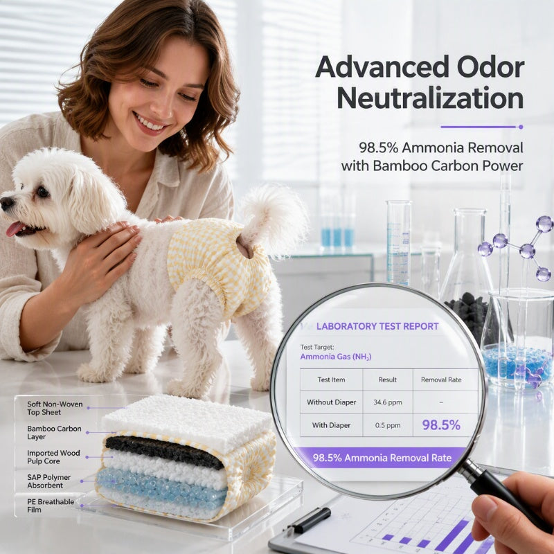 🐶💧 7-lagige Hundewindeln mit maximaler Saugfähigkeit – Auslaufsicherer Schutz für Möbel & Bettzeug | Premium Qualität