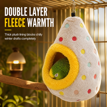 ⏳🔥ZEITLICH BEGRENZTER RABATT VON 50 %! ⏰🥚Hängendes Vogelnest aus Baumwolle mit Hängematte – warme Höhle mit doppeltem Fleecefutter für kleine Vögel ✨