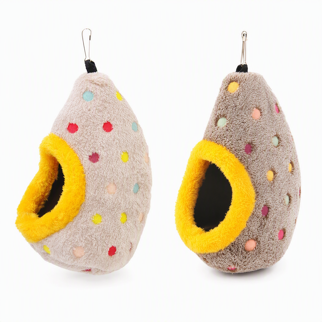 ⏳🔥ZEITLICH BEGRENZTER RABATT VON 50 %! ⏰🥚Hängendes Vogelnest aus Baumwolle mit Hängematte – warme Höhle mit doppeltem Fleecefutter für kleine Vögel ✨