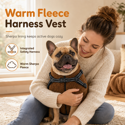🐕50% RABATT🌙Warme Fleece-Hundeweste, sichere Sichtbarkeit bei Spaziergängen nachts🦮