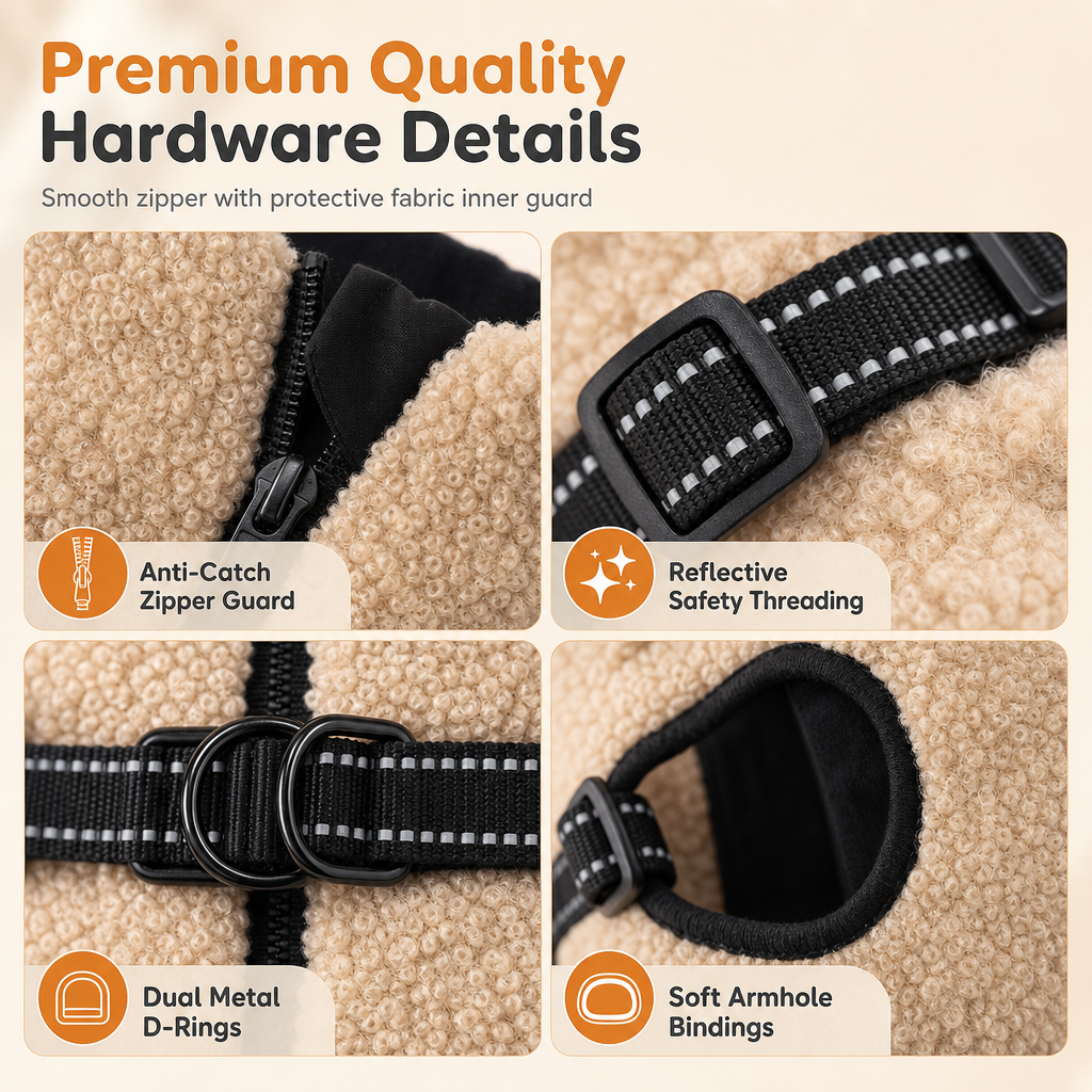 🐕50% RABATT🌙Warme Fleece-Hundeweste, sichere Sichtbarkeit bei Spaziergängen nachts🦮