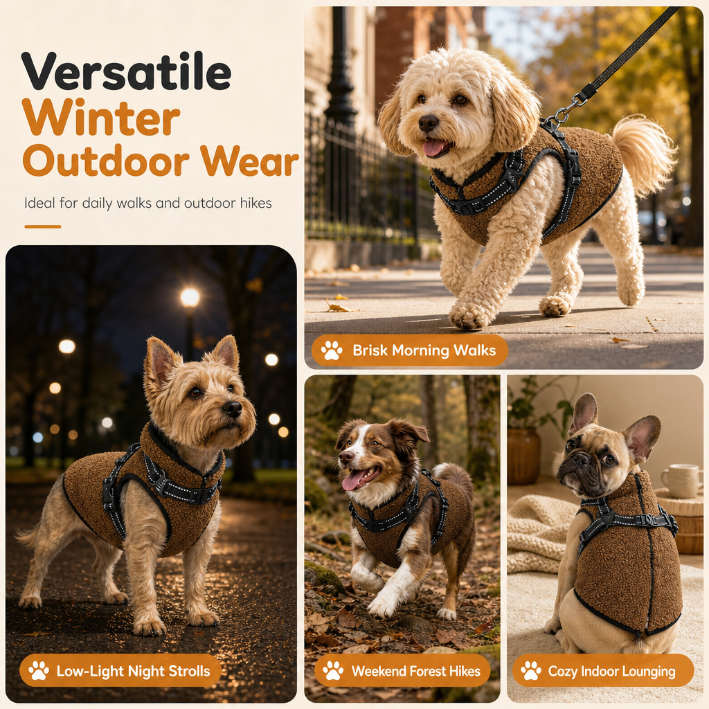 🐕50% RABATT🌙Warme Fleece-Hundeweste, sichere Sichtbarkeit bei Spaziergängen nachts🦮