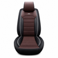 🚙Universelle Ganzjahres-Autositzbezüge aus Leder – Vollabdeckende Sitzschoner mit Farbblock- & Streifen-Design, passend für 5-Sitzer