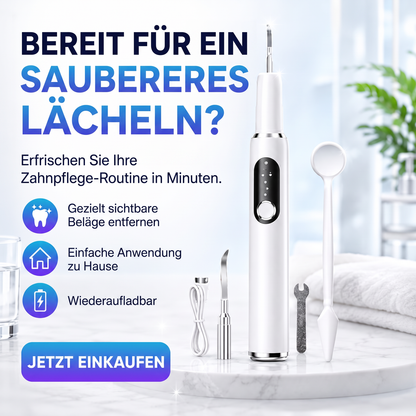 🦷✨ 50 % Rabatt! Tragbarer Ultraschall-Zahnreiniger – Zahnsteinentferner-Set für die Zahnpflege zuhause