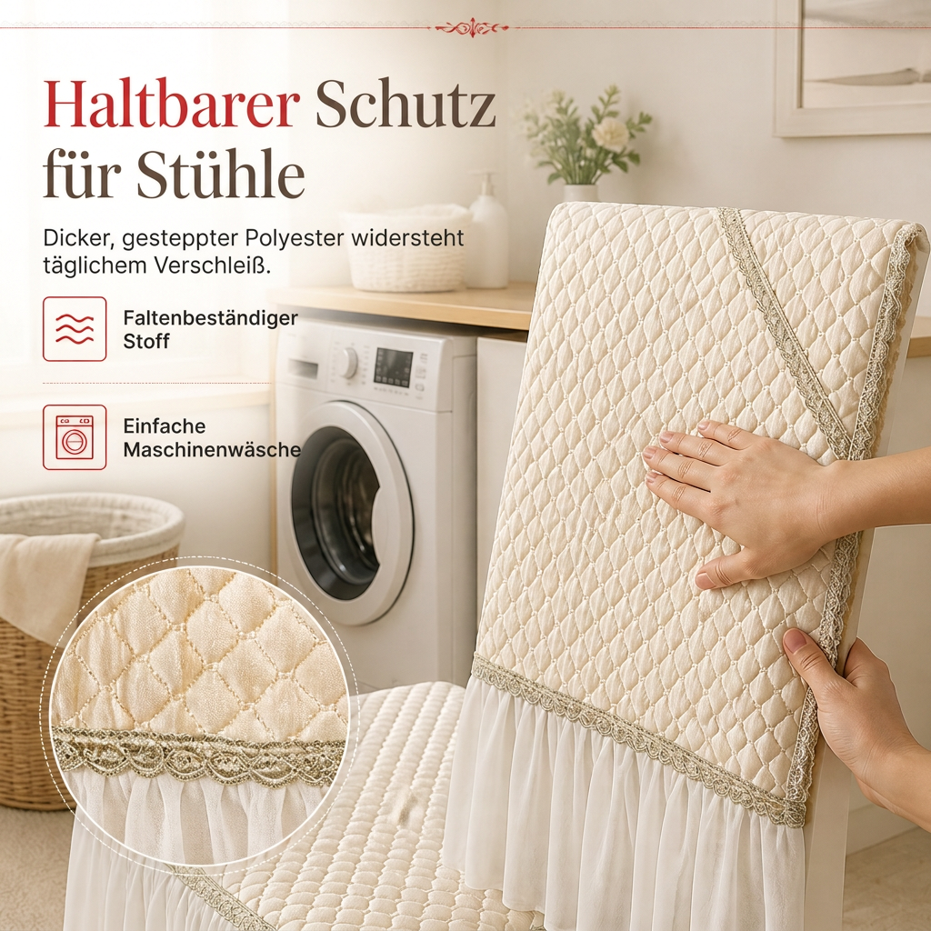 Modernes minimalistisches Tischdecken- und Stuhlhussen-Set für den Essbereich, Haushaltstischdecke und Stuhlkissenschutz