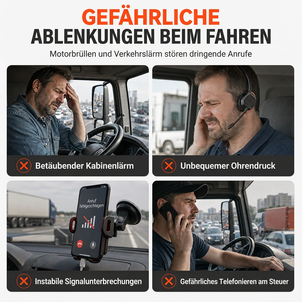 Drahtloses Bluetooth-Headset für Callcenter mit ENC-Umgebungsgeräuschunterdrückung und automatischer Kopplung für Kundenservice und Lkw-Fahrer