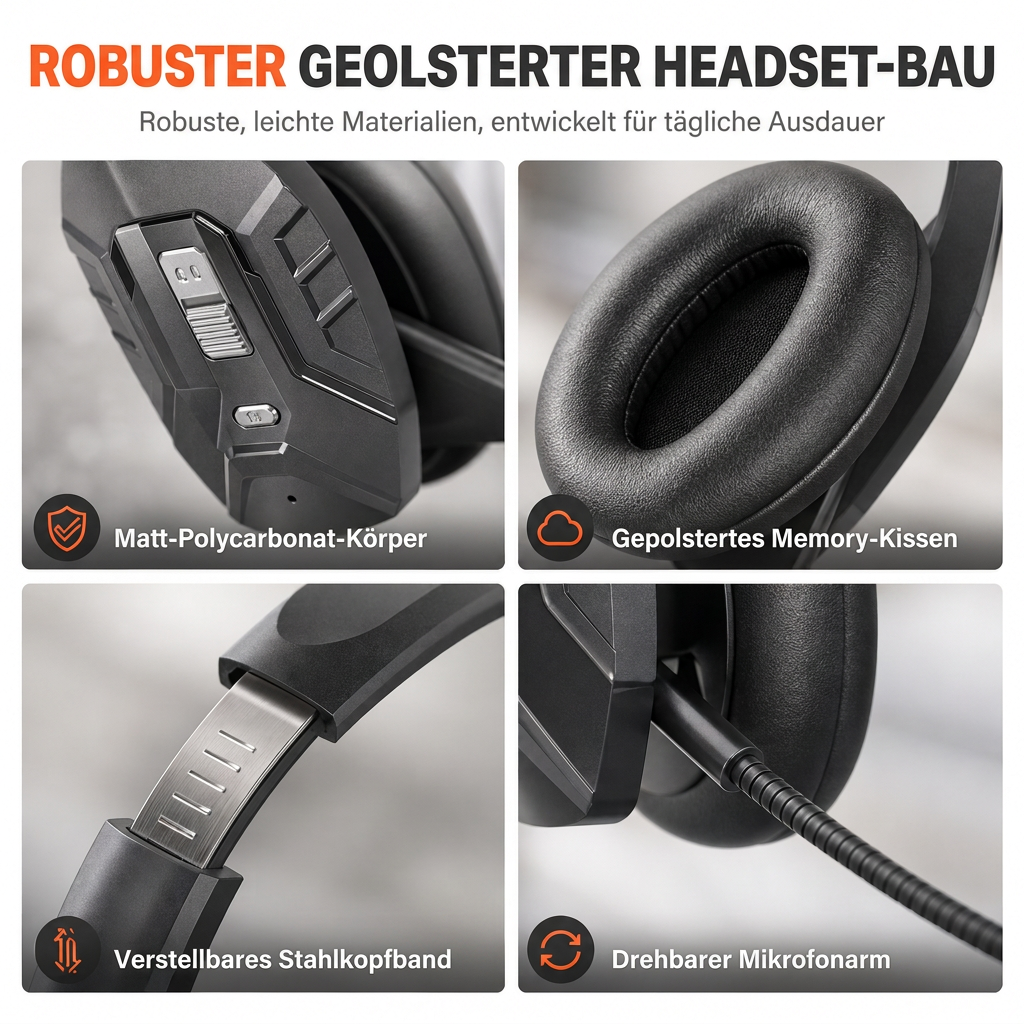 Drahtloses Bluetooth-Headset für Callcenter mit ENC-Umgebungsgeräuschunterdrückung und automatischer Kopplung für Kundenservice und Lkw-Fahrer