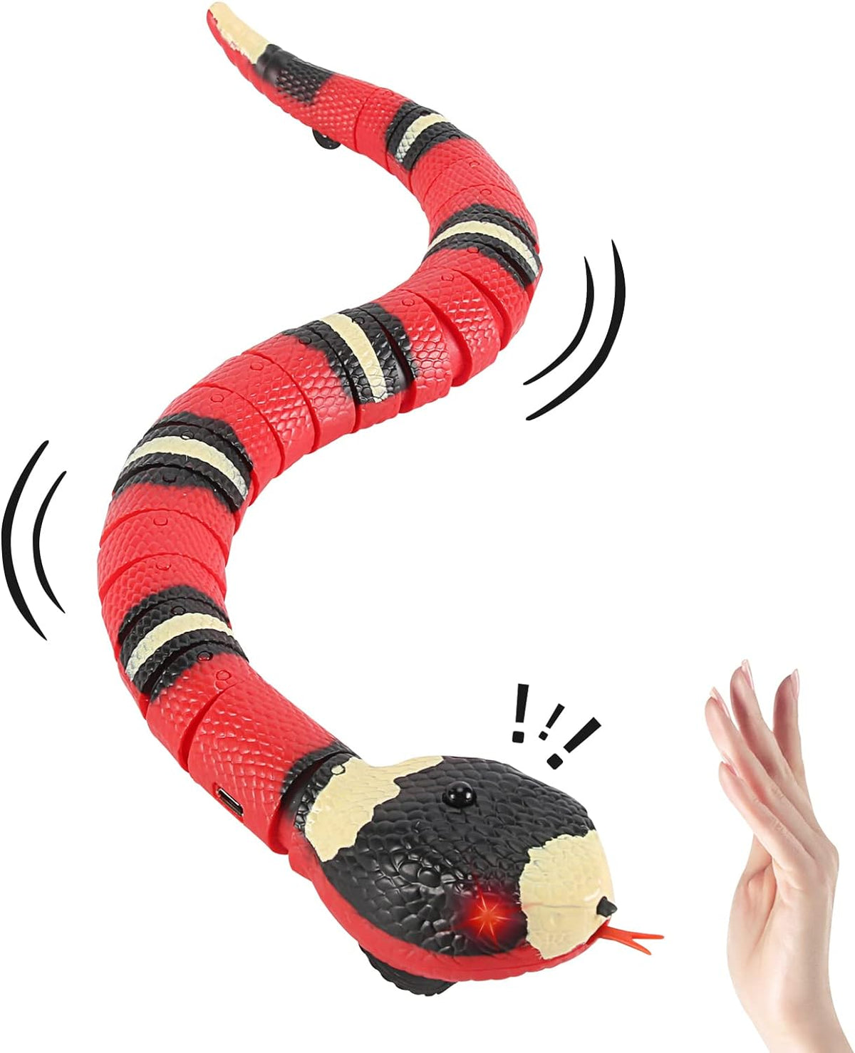 🐍 50% RABATT ✨ Elektrische fühlende Schlange, spannendes Spielzeug, hält Ihr Haustier den ganzen Tag bei Laune🐱
