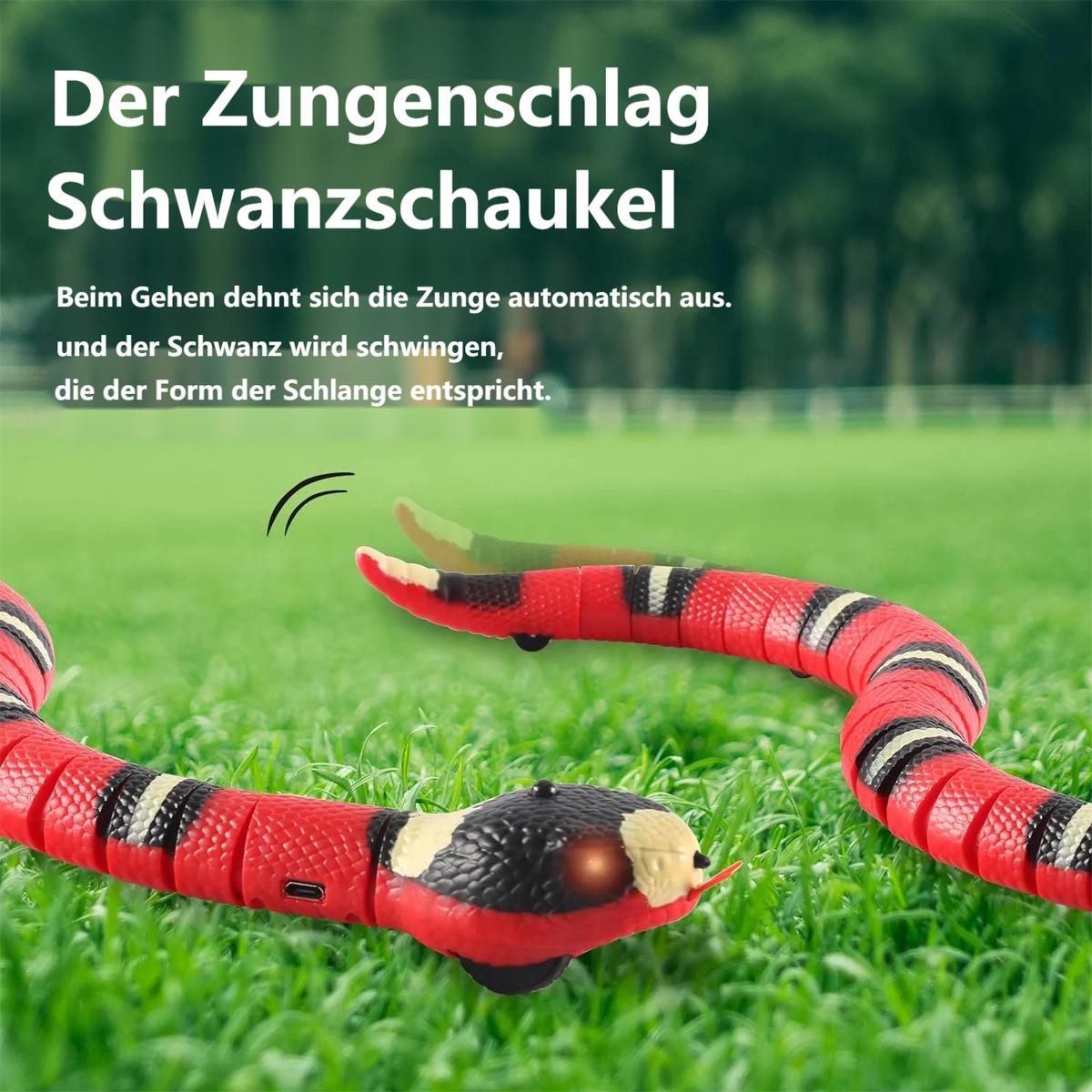 🐍 50% RABATT ✨ Elektrische fühlende Schlange, spannendes Spielzeug, hält Ihr Haustier den ganzen Tag bei Laune🐱