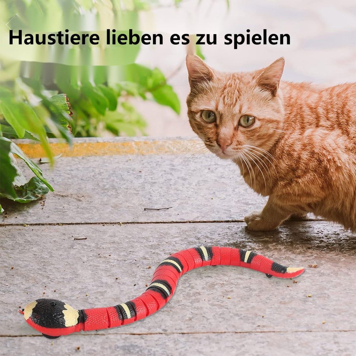 🐍 50% RABATT ✨ Elektrische fühlende Schlange, spannendes Spielzeug, hält Ihr Haustier den ganzen Tag bei Laune🐱