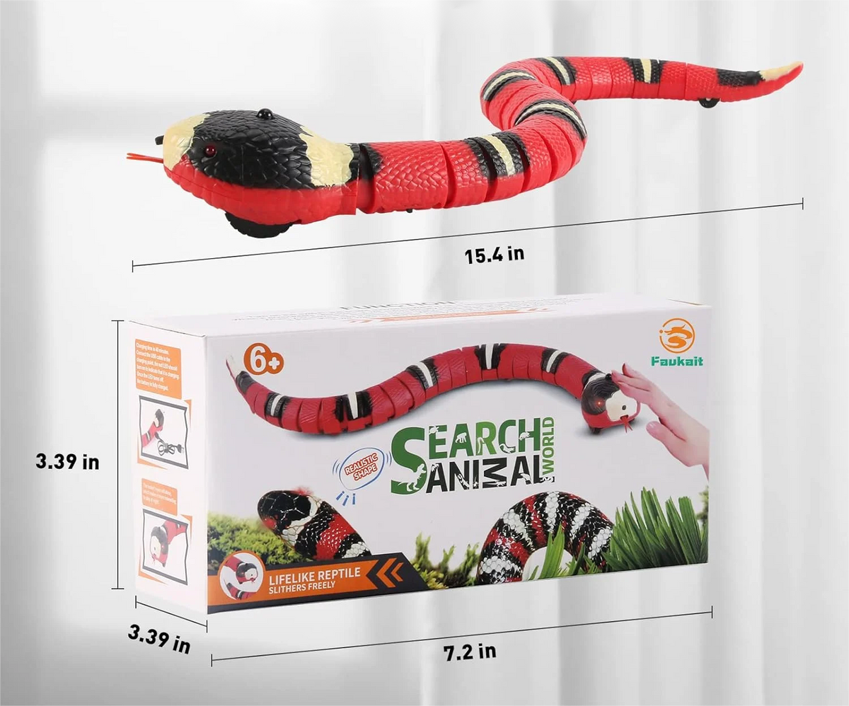 🐍 50% RABATT ✨ Elektrische fühlende Schlange, spannendes Spielzeug, hält Ihr Haustier den ganzen Tag bei Laune🐱