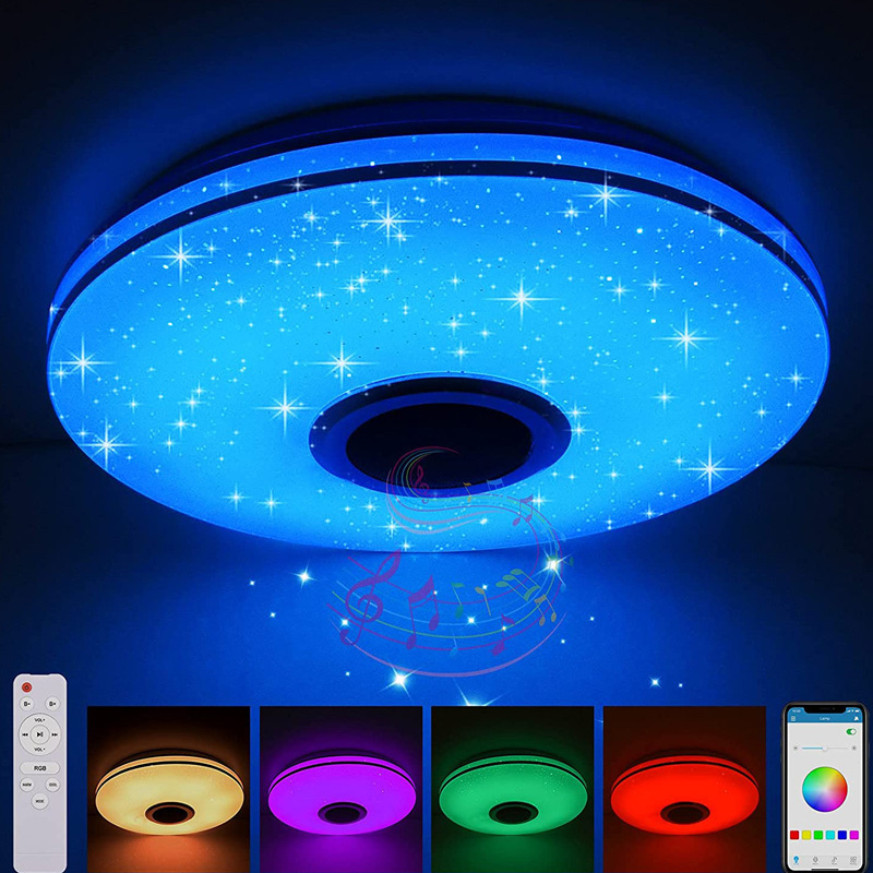 Intelligente LED-Musik-Deckenleuchte mit Bluetooth-Lautsprecher