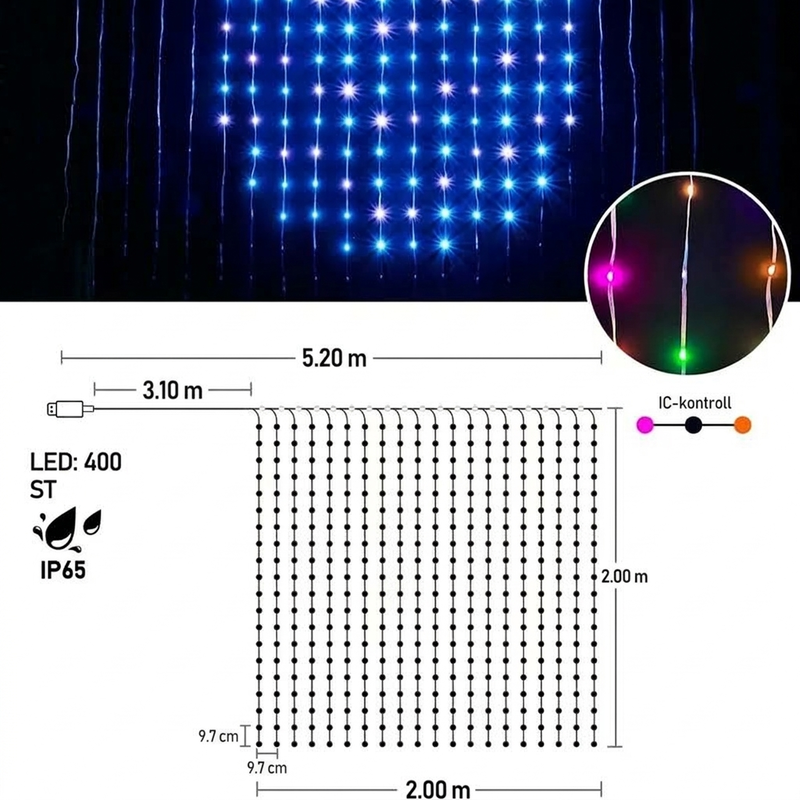 💡 50% RABATT NU! Vattentäta LED-gardinljusslingor – appstyrning, musiksynk & anpassad ljuskonst – perfekt för fest, trädgård och alla rum ✨